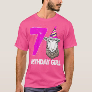 T-shirt Anniversaire Fille 7 moutons Drôle Femmes moutons