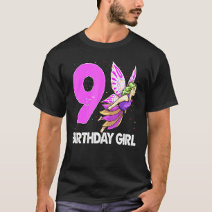 T-shirt Anniversaire Fille 9 Femmes Fée Amour Tee - shirt