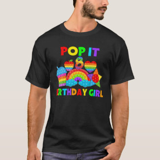 T-shirt Anniversaire Fille Pop It 8 - Arc En Ciel 8E Anniv
