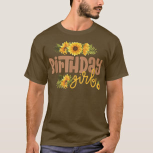 T-shirt Anniversaire Fille Tournesol Anniversaire Thème de