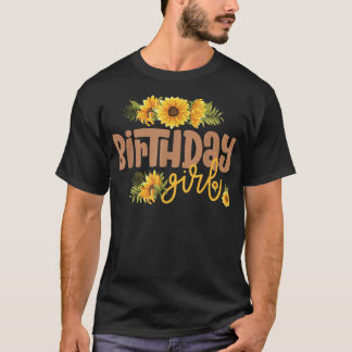 T-shirt Anniversaire Fille Tournesol Anniversaire Thème de