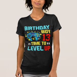 T-shirt Anniversaire Garçon 13 13 Ans Jeux Vidéos Cadeaux 
