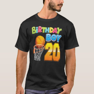 T-shirt Anniversaire Garçon 20 ans 20e anniversaire Basket