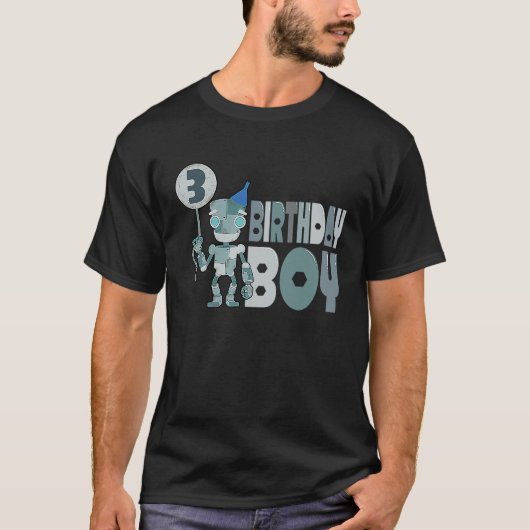 T-shirt Anniversaire Garçon 3 ans (Devant)