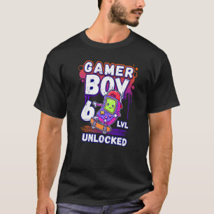 T-shirt Anniversaire Garçon 6 Anniversaire console de jeu 
