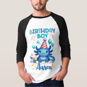 T-shirt Anniversaire Garçon Axolotl Vibes Joli Conception