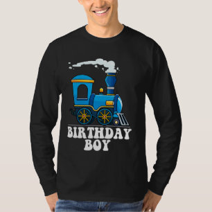 T-shirt Anniversaire Garçon Choo Choo Blue Train Amateurs