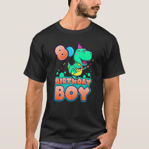 T-shirt Anniversaire Garçon Dinosaure 8 Ans Avec Guitare