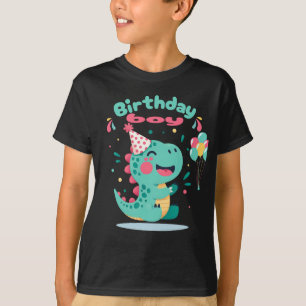 T-Shirt Anniversaire Garçon Dinosaure Chemise Di