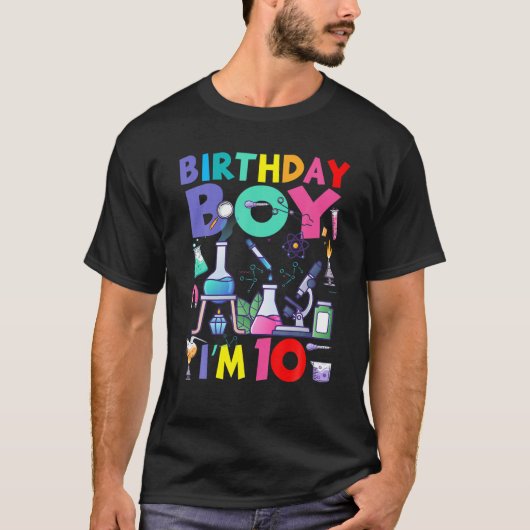 T-shirt Anniversaire Garçon J'ai 10 ans Cadeaux 10e annive (Devant)