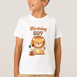 T-Shirt Anniversaire Garçon Lion - Mignon Enfant L