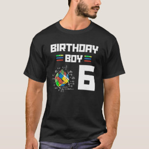 T-shirt Anniversaire garçon Rubixk cube thème 6 ans enfant