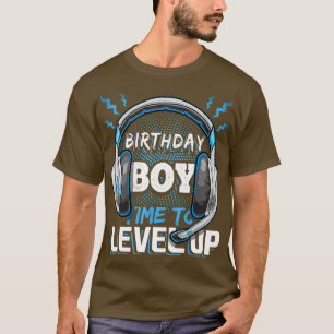 T-shirt Anniversaire Garçon temps de monter le niveau de j