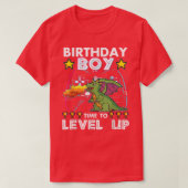 T-shirt Anniversaire Garçon Temps De Niveau Up Enfants Vid (Design devant)