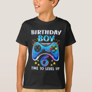 T-shirt Anniversaire Garçon Temps De Niveau Up Gamer Jeu V