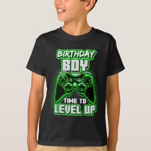 T-shirt Anniversaire Garçon Temps De Niveau Up Video Jeu A