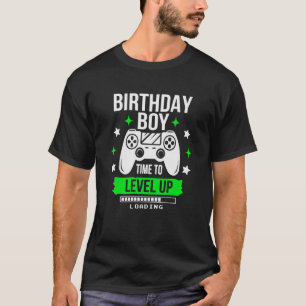 T-shirt Anniversaire Garçon Temps De Niveau Up Video Jeu A