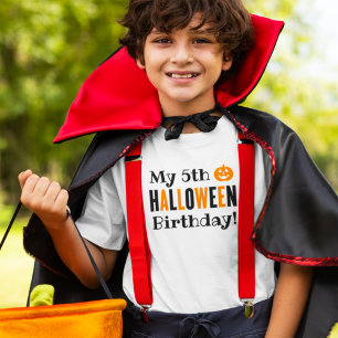 T-shirt Anniversaire Halloween Âge Personnalisé Enfants Or