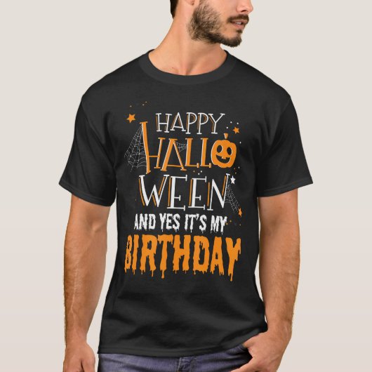 T-shirt Anniversaire Halloween - Halloween Cadeaux d'anniv (Devant)