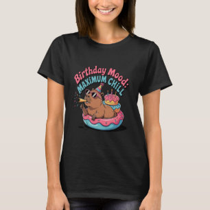 T-shirt Anniversaire Humeur Maximum Chill Capybara Anniver