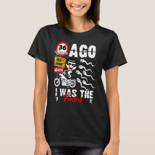 T-shirt Anniversaire il y a 36 ans j'ai été le plus rapide