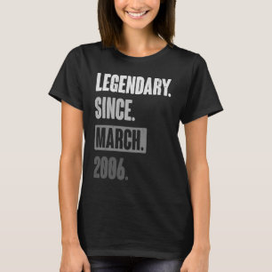 T-shirt Anniversaire Mars 17 Décoration 17 Ans Vintag