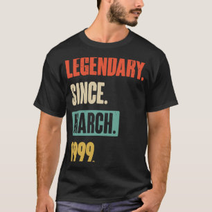 T-shirt Anniversaire Mars 24 Décoration 24 Ans Vintag