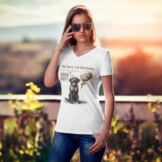 T-shirt Anniversaire Mère Black Lab Personnalisé