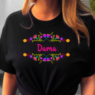 T-shirt Anniversaire mexicain de noir de fiesta de Dama de