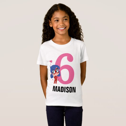 T-Shirt Anniversaire Miraculum Ladybug Chibi (Devant entier)