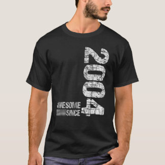 T-shirt Anniversaire Né 2004 Awesome depuis 2004 Vintage