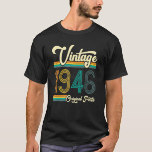 T-shirt Anniversaire Né En 1946 Pièces Originales Vintage