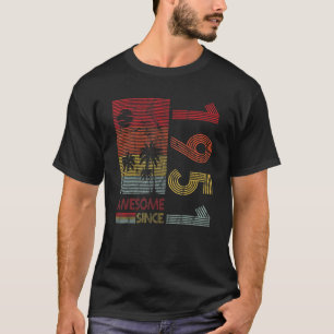 T-shirt Anniversaire Né en 1951 Magnifique depuis 1951 Vin
