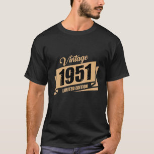 T-shirt Anniversaire Né En 1951 Vintage 1