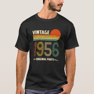 T-shirt Anniversaire Né En 1956 Pièces D'origine Vintage
