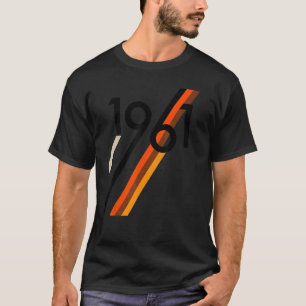 T-shirt Anniversaire Né En 1961 Né En 1961 Racing Strip