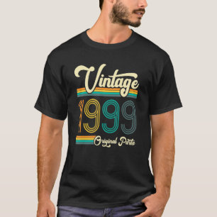 T-shirt Anniversaire Né En 1999 Parties originales Vintage