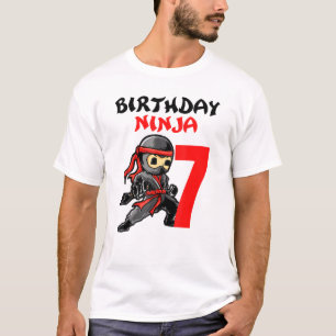 T-shirt Anniversaire Ninja 7e anniversaire pour 7 ans