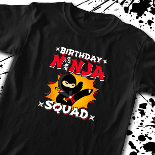 T-shirt Anniversaire Ninja Squad Party Thème - Ninja Anniv