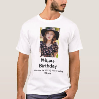 T-shirt Anniversaire Nom personnalisé Photo