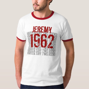 T-shirt Anniversaire nommé fait sur commande de 1962