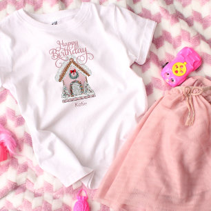 T-Shirt Anniversaire Pain d'épices rose Personnalisé