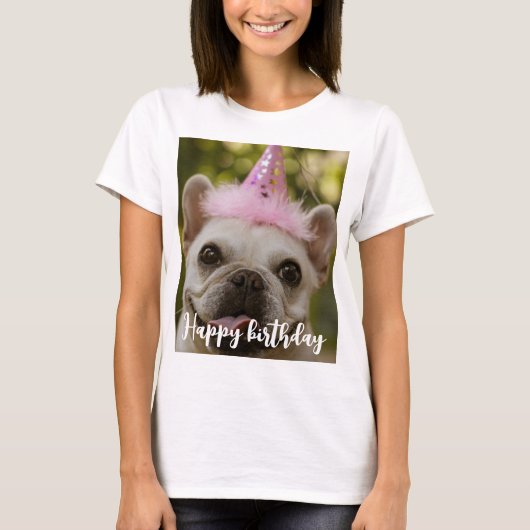 T-shirt Anniversaire personnalisé de chien de compagnie (Devant)