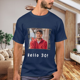 T-shirt Anniversaire personnalisé film photo bonjour homme