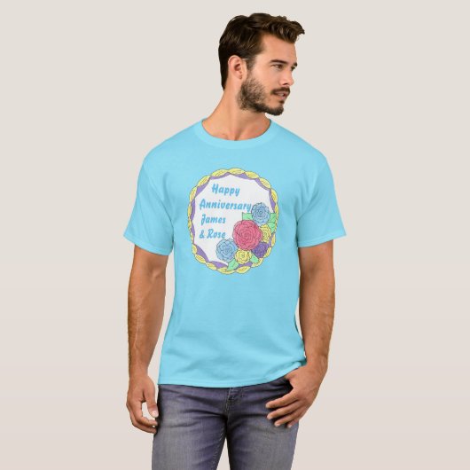 T-shirt Anniversaire personnalisé Soirée de mariage Cake T (Devant entier)