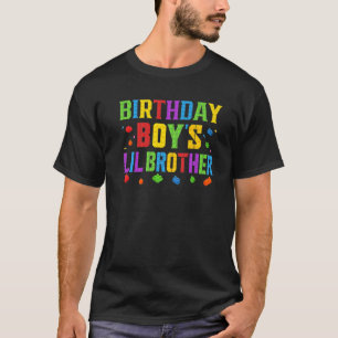 T-shirt Anniversaire Petit Frère de garçon Blocs Maître Br
