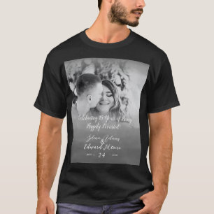 T-shirt Anniversaire photo de recouvrement noir et blanc p