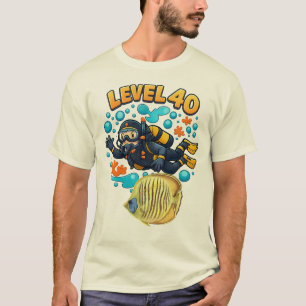 T-shirt Anniversaire plongée 40 ans sous l'eau