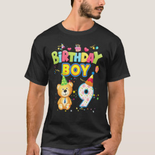 T-shirt Anniversaire Prince 9e mignonne ours en peluche 9