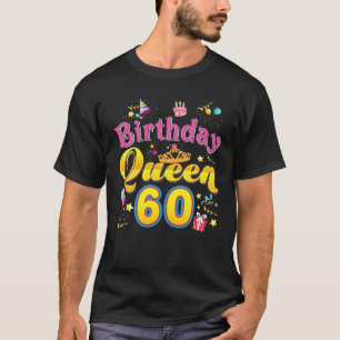 T-shirt Anniversaire Reine 60E Mignonne Couronne 60 Annive